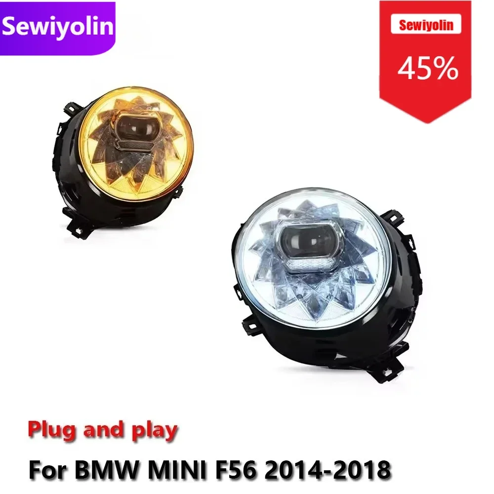 

Car DRL LED Headlight Light Assemblies For BMW MINI F56 2014-2018 Auto Fog DRL Brake Turn Signal Lamp Plug and Play