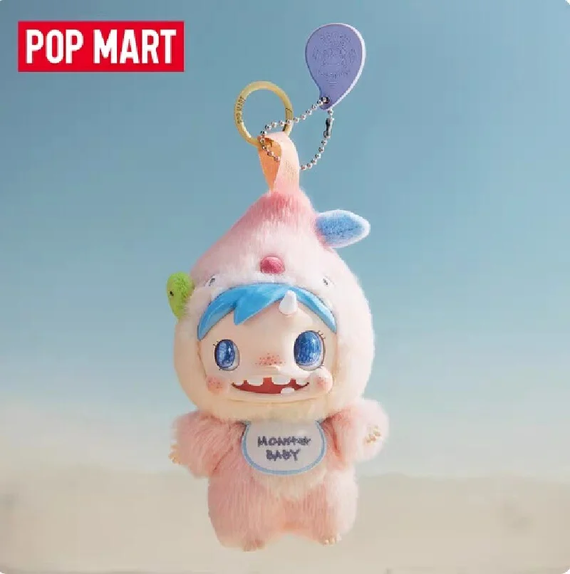 Genuine POPMART Polar-Monster Baby Series Plush Keychain V1 Blind Box Trendy Xmas Toys Bag Cute Decorate Collect New Year Gifts