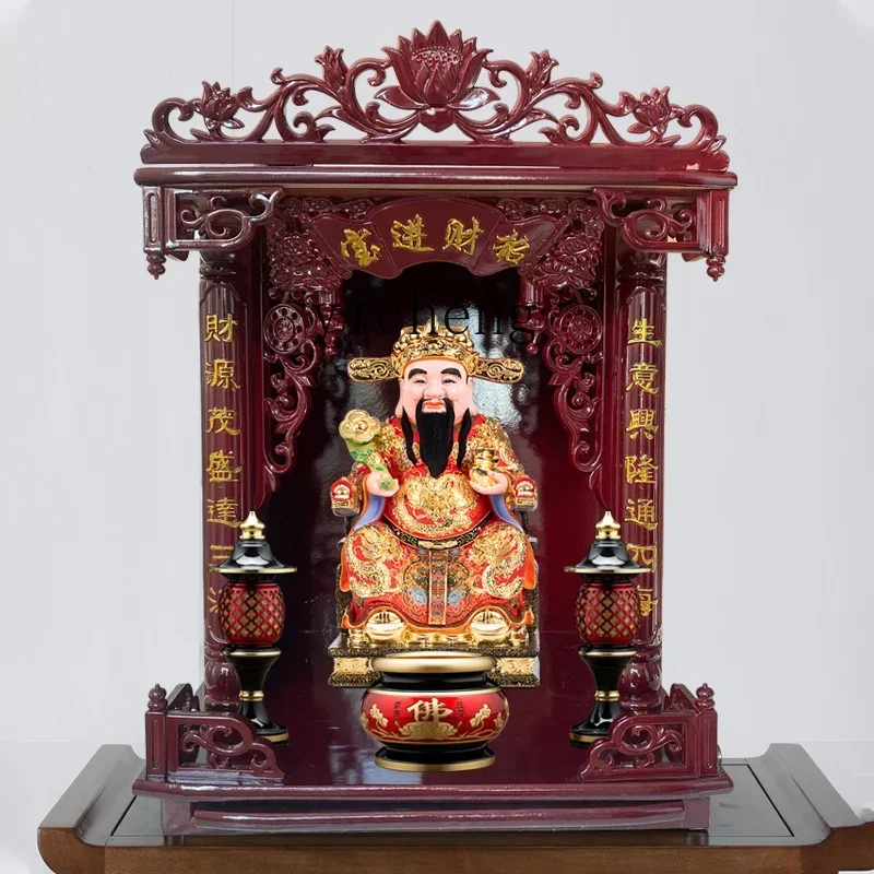 G1   Buddha statue cabinet Wall-mounted Buddhist shrine Small shrine Household wall-mounted God of Wealth cabinet