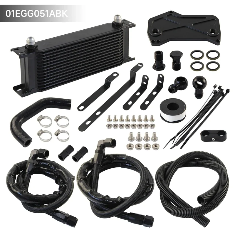 Oil Cooler 14 Row AN8 Kit For VW Audi VAG Golf GTI /R MK7 DQ381 DQ380 DQ500 7DSG 2.0 TSI Engine Aluminum