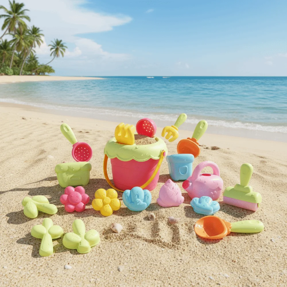 

Crab Fish Mold Flowerpot Planting Set Parent-Child Interactive Beach Sand Play with Bucket Cartoon Summer Beach Fun