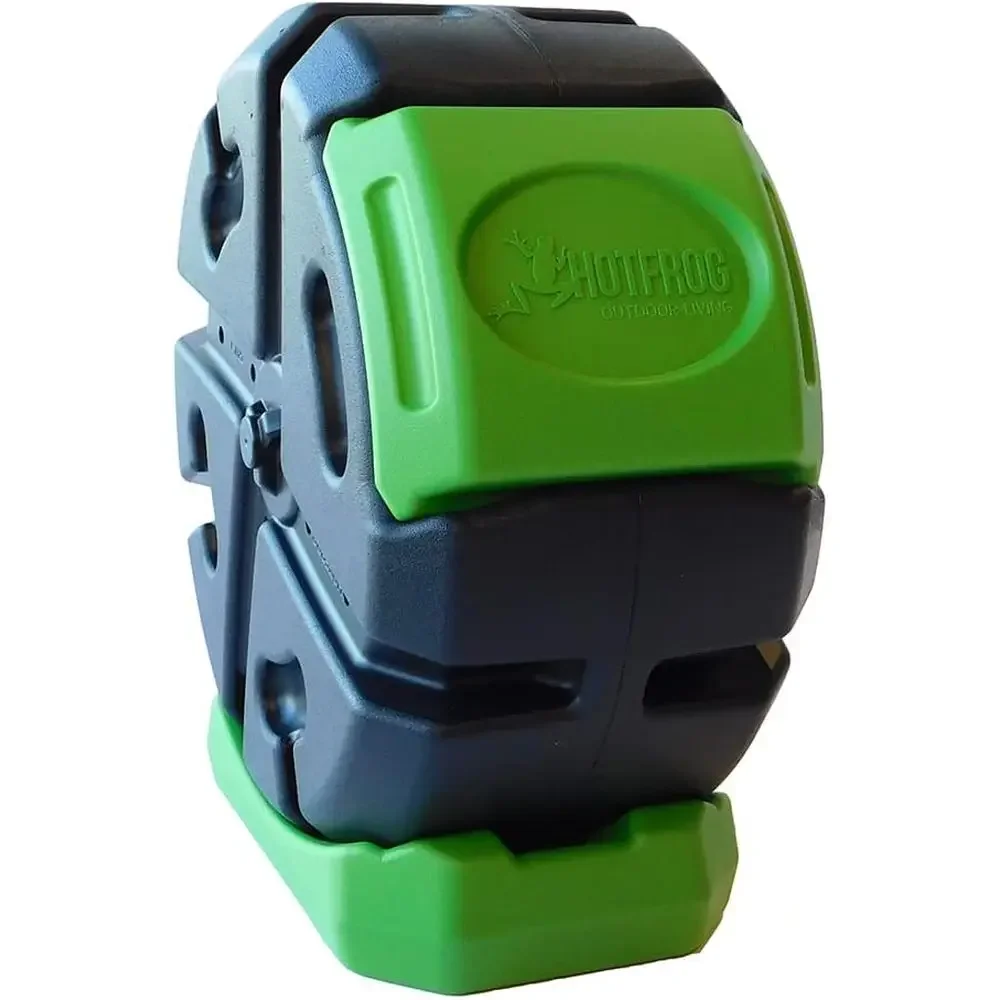 

Single Chamber Outdoor Rotating Garden Compost Bin - 19-Gallon Black & Green