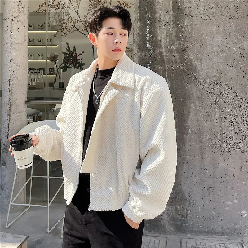 LUZHEN Casual Coat Lapel Blazer Color Stylish 2024 Solid Men Personality Korean Trendy Loose Short Jacket Elegant Clothes 7467b3