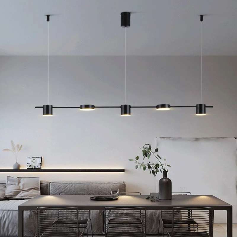 Postmodern light luxury restaurant chandelier Nordic simple modern restaurant light Long bar chandelier