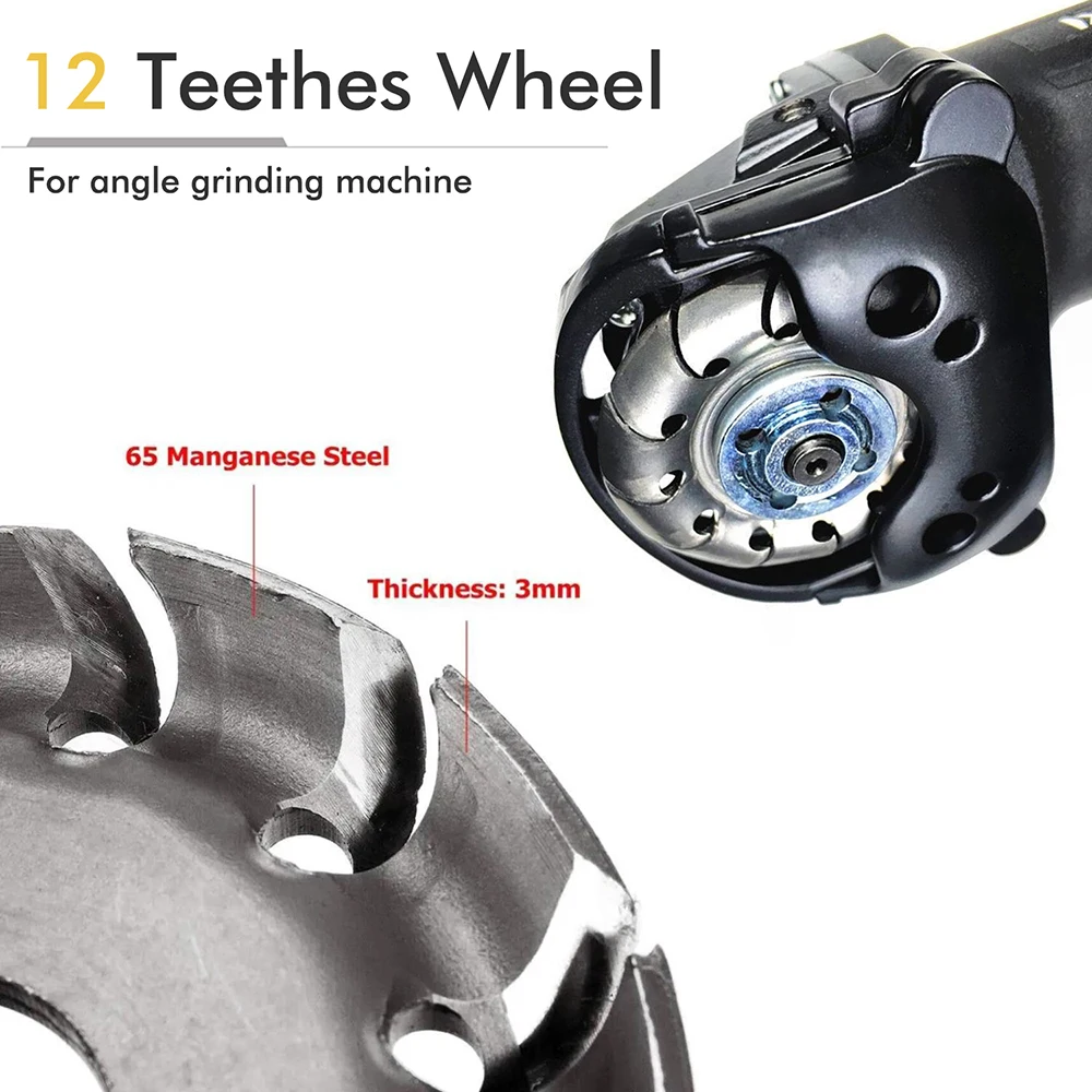 Wood Carving Disc Cutter Angle Grinder Circular Saw Blade Double 12 Teethes Wheel Abrasive Cut Sharp Tree Woodworking 90mm