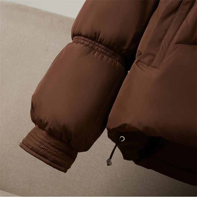New Winter Down Cotton-padded Jacket Women's Short Parkas Big-fur-collar Outerwear Streetwear Lady Loose Warm Thicken Tops
