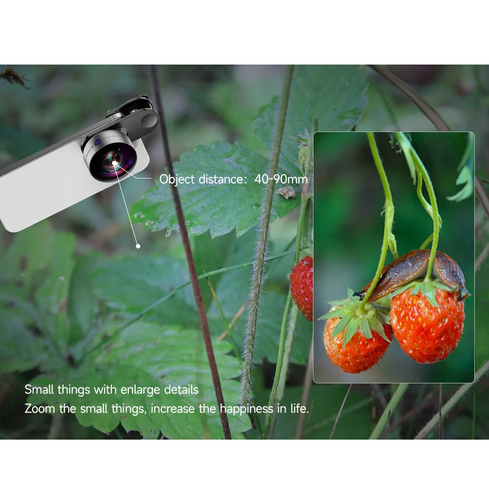 MARTVSEN Phone HD Master Macro Lens Pro for iPhone 15/14/13/12/11/8/7/X/XR Samsung Xiaomi HUAWEI, 17mm Thread Mount/Metal Body