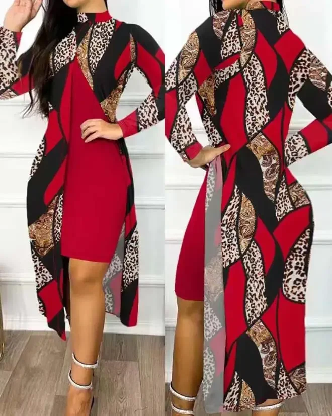 Abiti per le donne 2025 Moda estiva Buco della serratura Collo senza maniche Ritaglio O-Ring Decor Fessura Asimmetrico Abito casual Abbigliamento