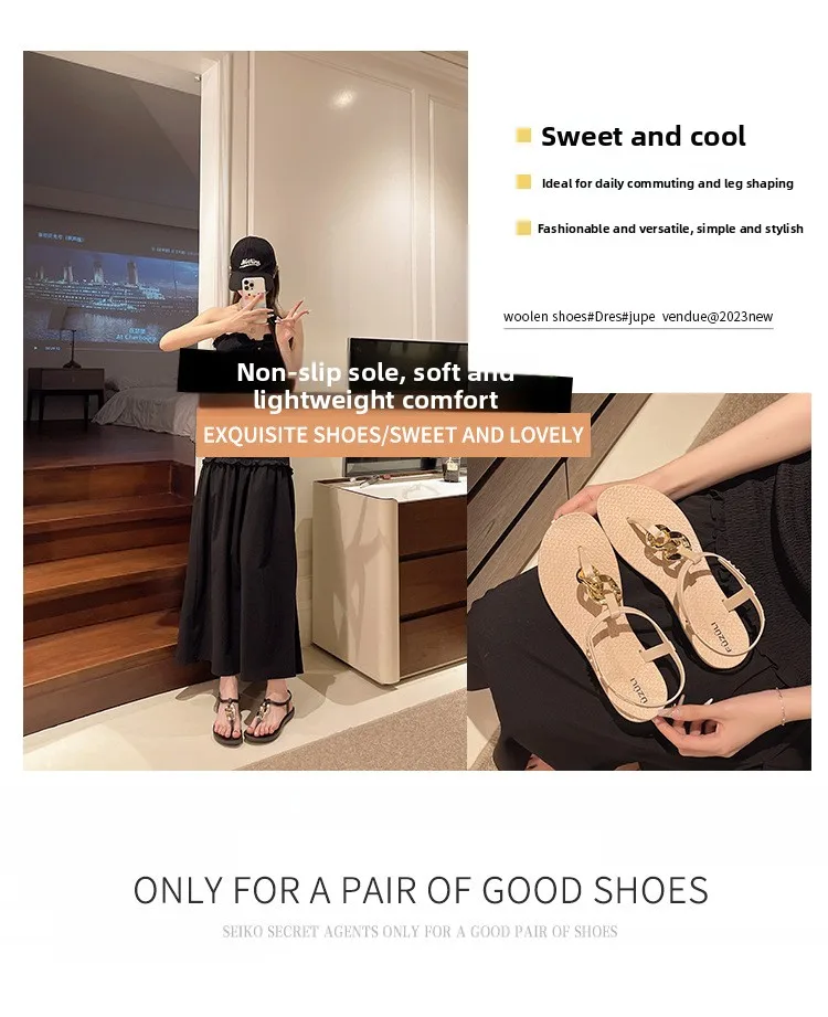 2025 Sommer Neuer Stil Flache Offene Sandalen Leichtes Anti-Rutsch-Design Vielseitige Hochwertige Römische Sandalen für... – Detail 4