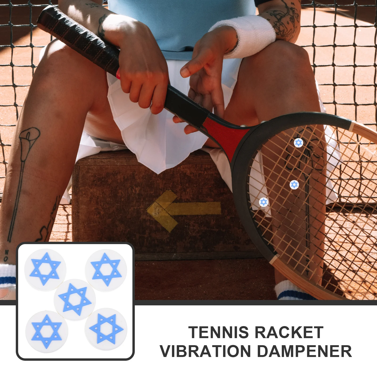 

5Pcs Tennis Racket Dampener Lovely Shape Silicone Shock Absorbing Insert for Stable Fit Long-Lasting Court Accessories