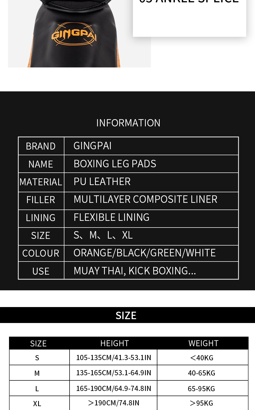 MMA Boxen Schienbeinschoner Knöchelstütze Erwachsene Männer Frauen Kickboxen Ausrüstung Karate Protektoren Sanda Muay Thai Legging Spannschutz – Detail 4