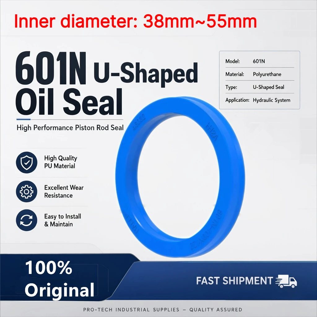 601N U-shaped Piston Rod/piston Oil Seal (ID:38mm~55mm) Engineering/Agricultural Machinery Forklifts, Etc Hydraulic Cylinder