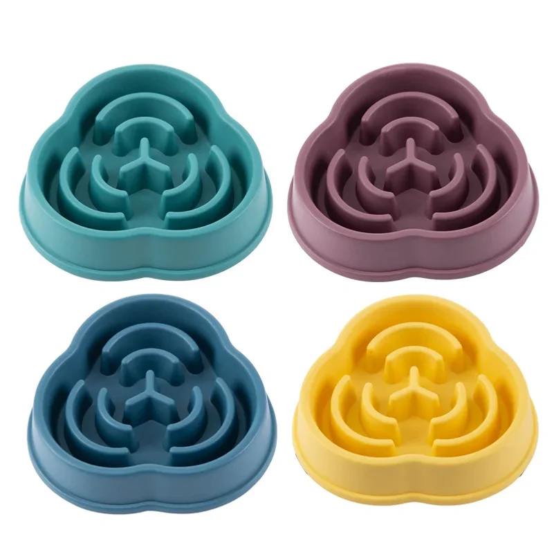 1pc Dog Slow Food Bowl Plastic Anti-Choking Slow Eating Cloud Shape Large Dogs Prevent Vomiting And Protect Intestines
