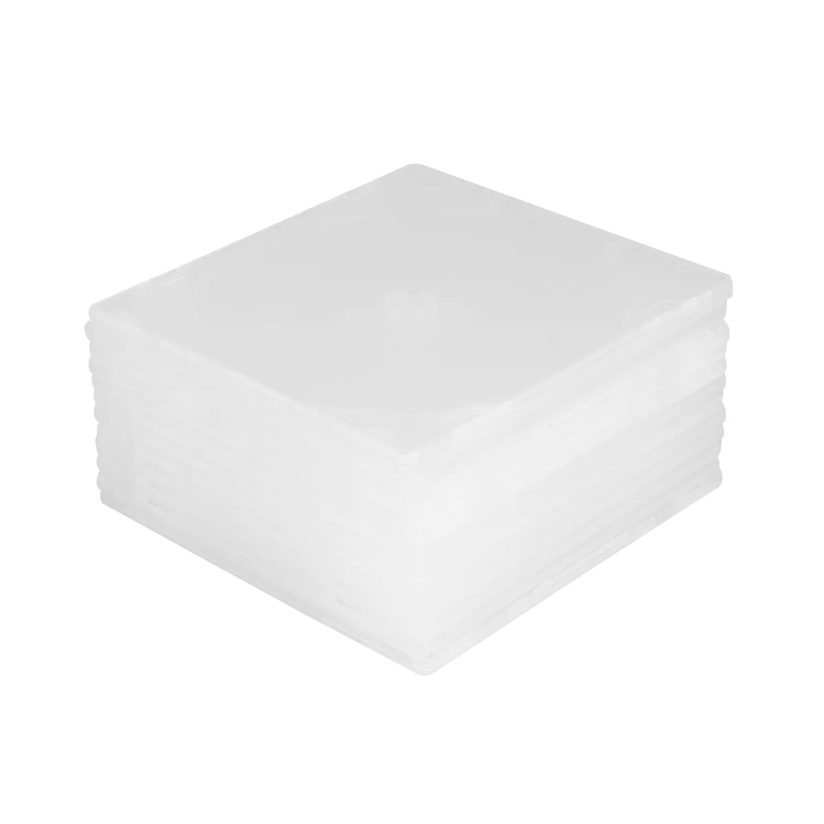 

12PCS Ultrathin DVD Case Transparent CD Package Portable CD Storage Box for Home Cinema (White) CD box