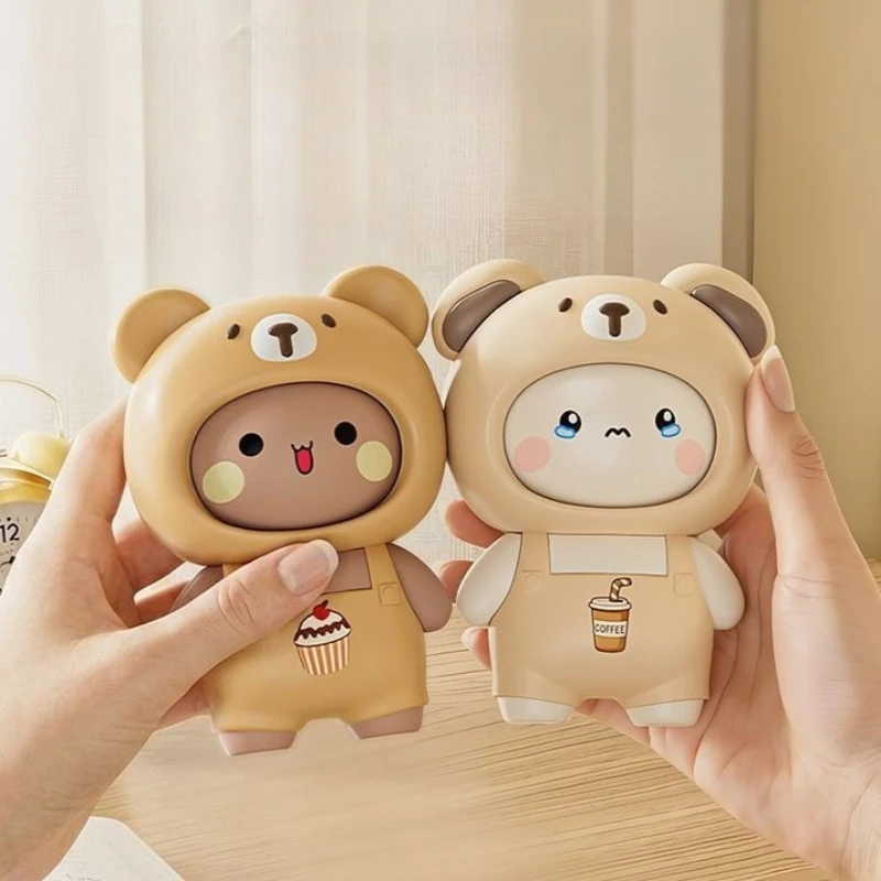 Image of Original Bubu Dudu Wechselgesichts-Figur Spielzeug Schlüsselanhänger Anhänger Puppe Panda Bär Anime Figuren Ornament Taschendekoration Geschenk