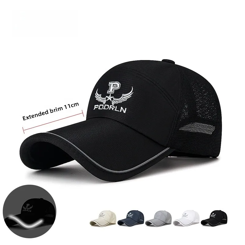 bones-de-beisebol-masculinos-de-verao-com-faixa-refletiva-e-aba-estendida-protecao-solar-para-escalada-e-pesca-chapeus-de-r
