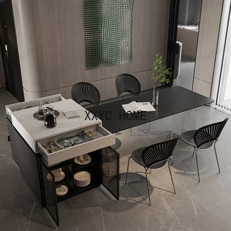 

Design Multifunction Dining Tables Extendable Modern Slate Simple Living Room Table Nordic Luxury Esstische Furniture YX50CZ