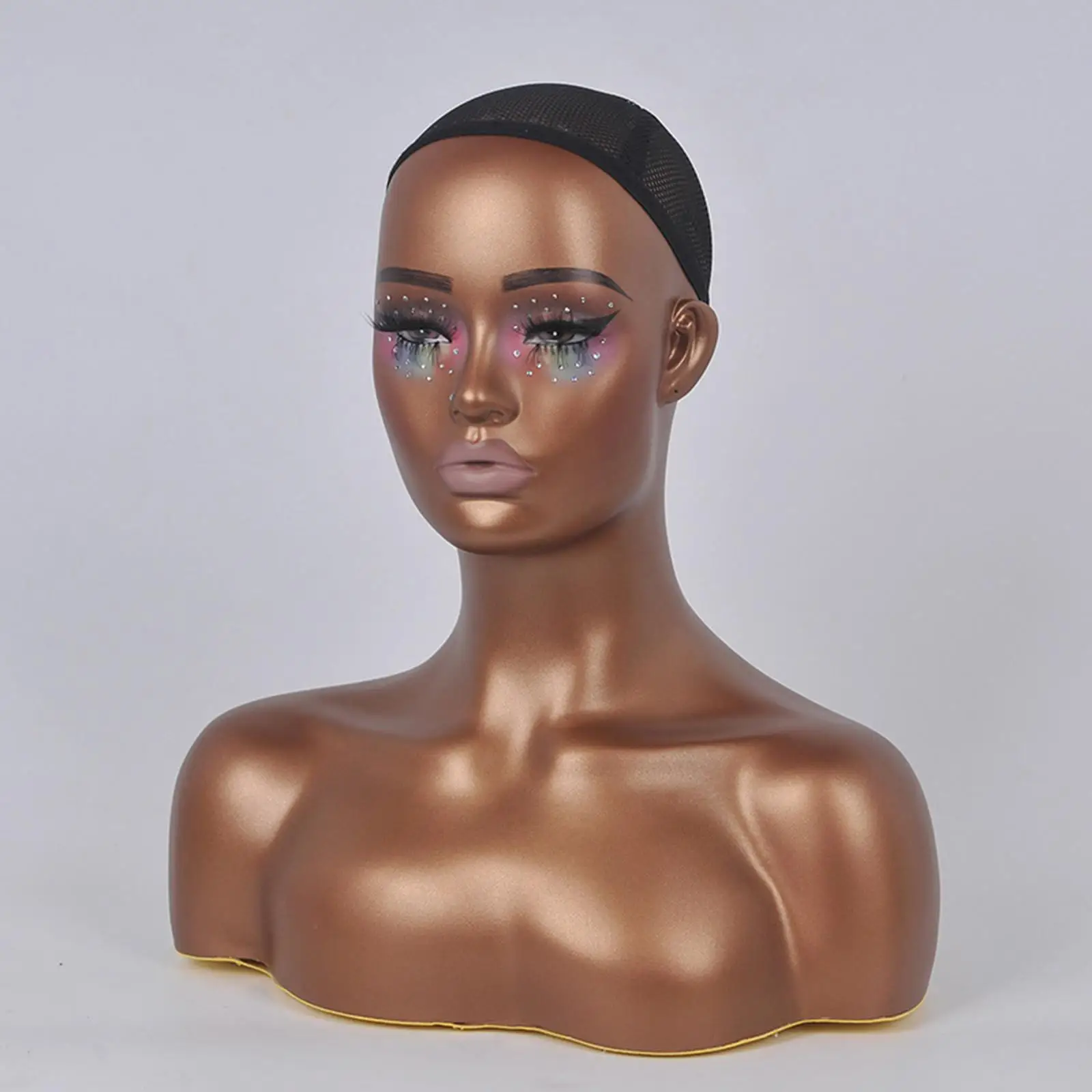

Female Mannequin Head with Shoulder for Beauty Accessories Scarves Headset