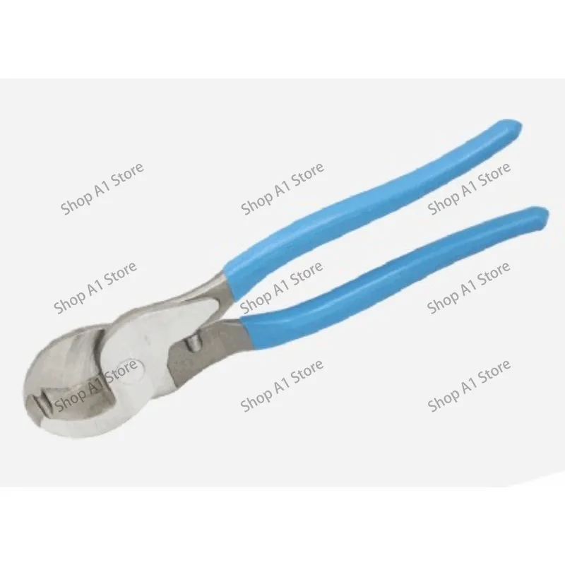 10in Curved Mouth Cable Shears, Large Head Labor Saving Manual Wire Cutting Stripping Electrical Pliers
