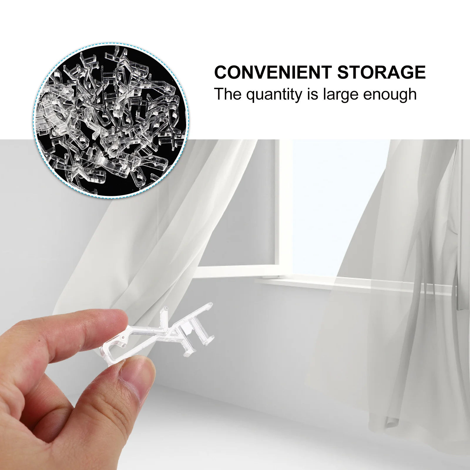 

40Pcs Heavy Duty Plastic Curtain Clips Secure Fit for Drapes Shutters Blinds Hinges Latches Locks Indoor Outdoor Decor Solutions