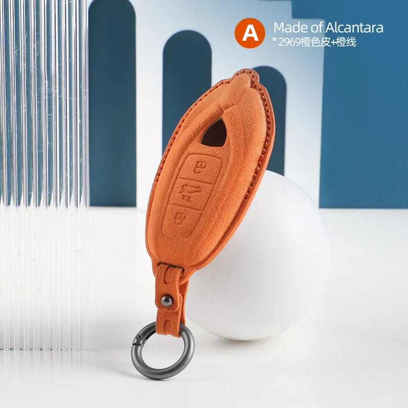 Italy suede car Key Case Cover Shell Fob For lamborghini Urus Huracan Aventador Car Key Cover Key Protection Shell Accessories view 5