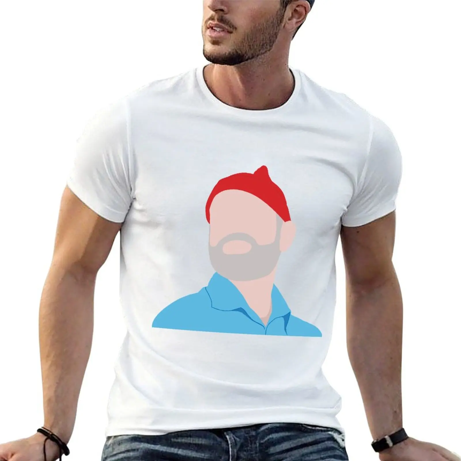 

Life Aquatic with Steve Zissou Bill Murray Illustration T-Shirt t shirt man casual T-Shirt