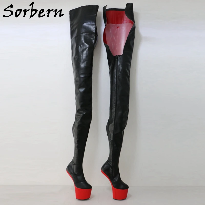 

Sorbern Sexy Light Hoof Heelless Crotch Boot 97Cm Inside Shaft Length 150Cm Outside Fetish Unisex Shoes Custom Color