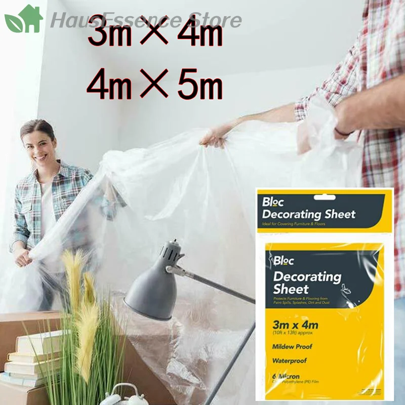 ※1PC plastic furniture dust cover,Waterproof car dusty bed Sofa Dust Proof Cover High Quality Durable Material For Home
