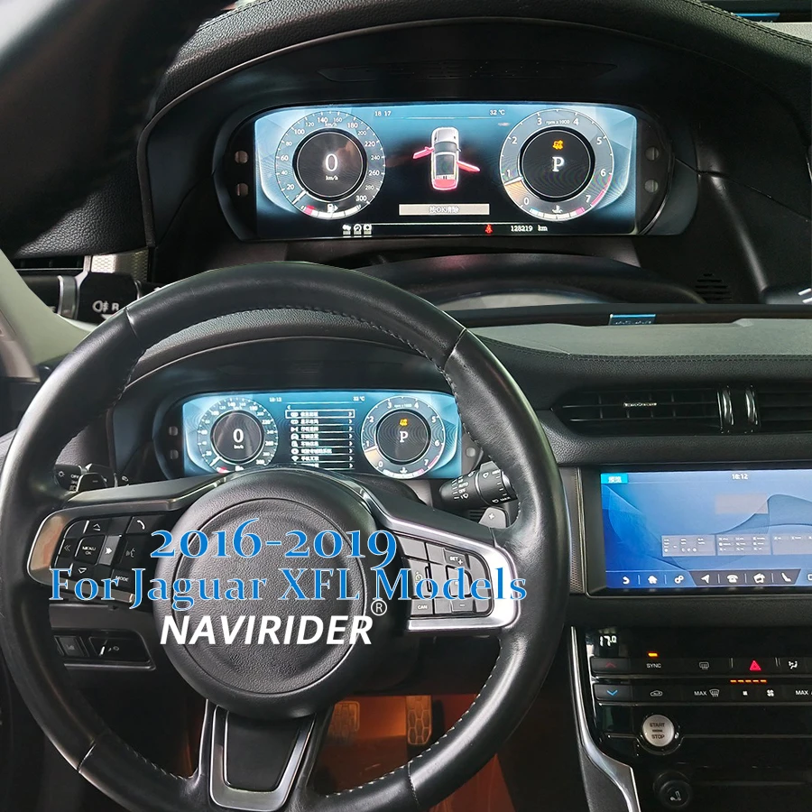 

12,3-дюймовая автомобильная ЖК-приборная панель для Jaguar XJL, модель 2016-2019, приборная панель, приборная панель, кабинет, цифровая приборная панель с Carplay