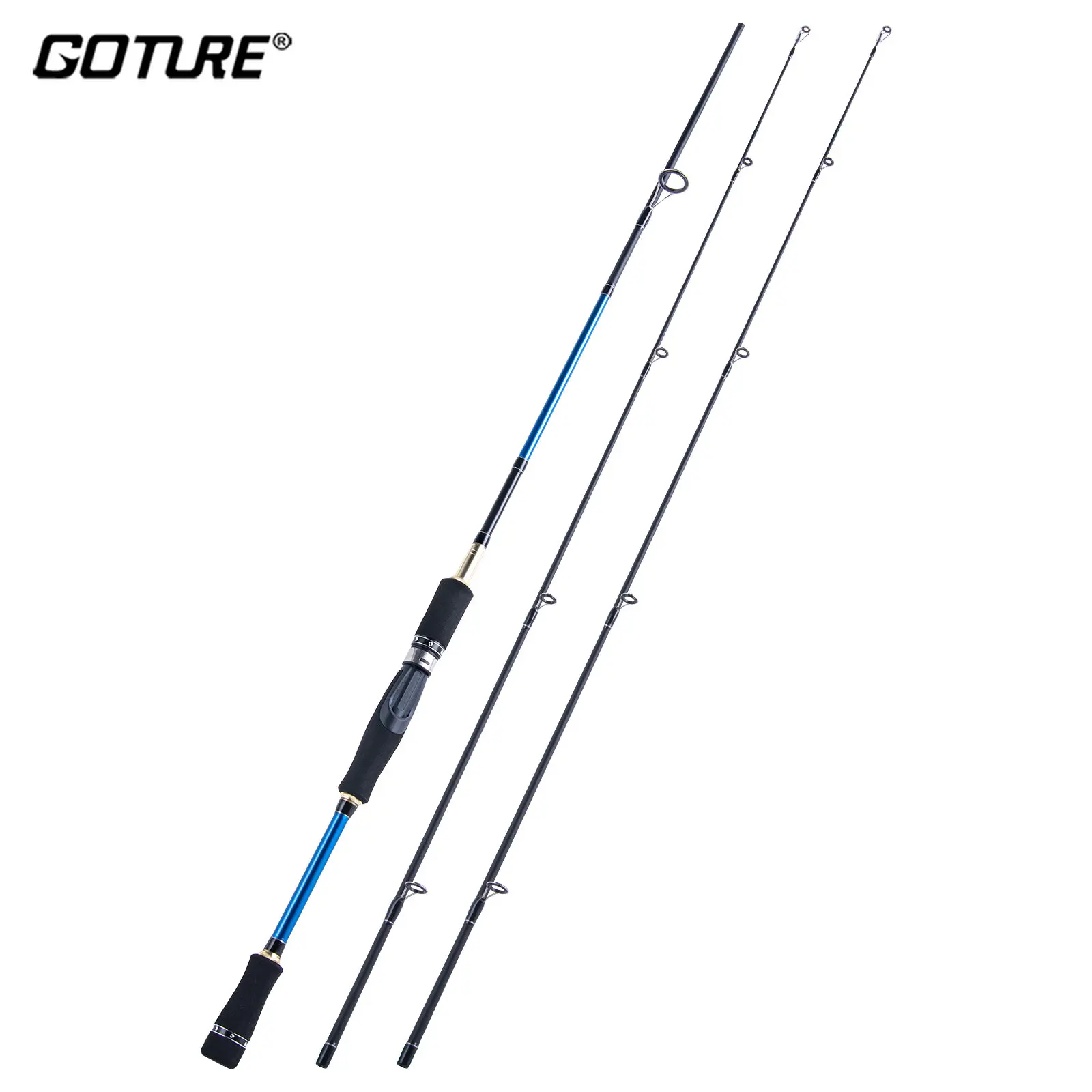 

Goture Fast Delivery M+ML Power Double Tips Fishing Rod 1.8M 2.1M 2.4M Carbon Lure Rod 2 Sections Travel Rod for Lure Fishing