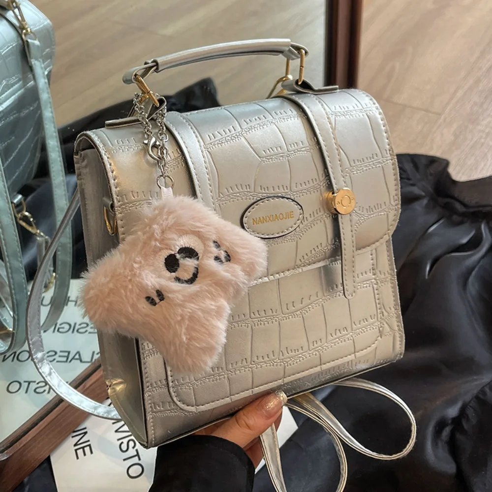 Portable Korean Trendy Shoulder Bag All Match Multifunction Crossbody Bag PU Leather Casual Handbag Girls