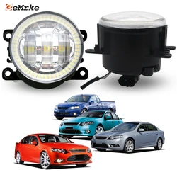 LED Car Fog Lights Assembly for Ford FG MK1/2 Falcon XR6 G6 G6E XT 2008-2014 with Lens Angel Eyes DRL Front Daytime Running Lamp