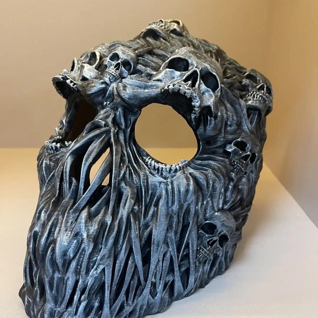 

3D печатная маска вурдалака, белая модель, капюшон для косплея, фестиваль Цинмин, Comic-Con, призрак, король, реквизит на Хэллоуин