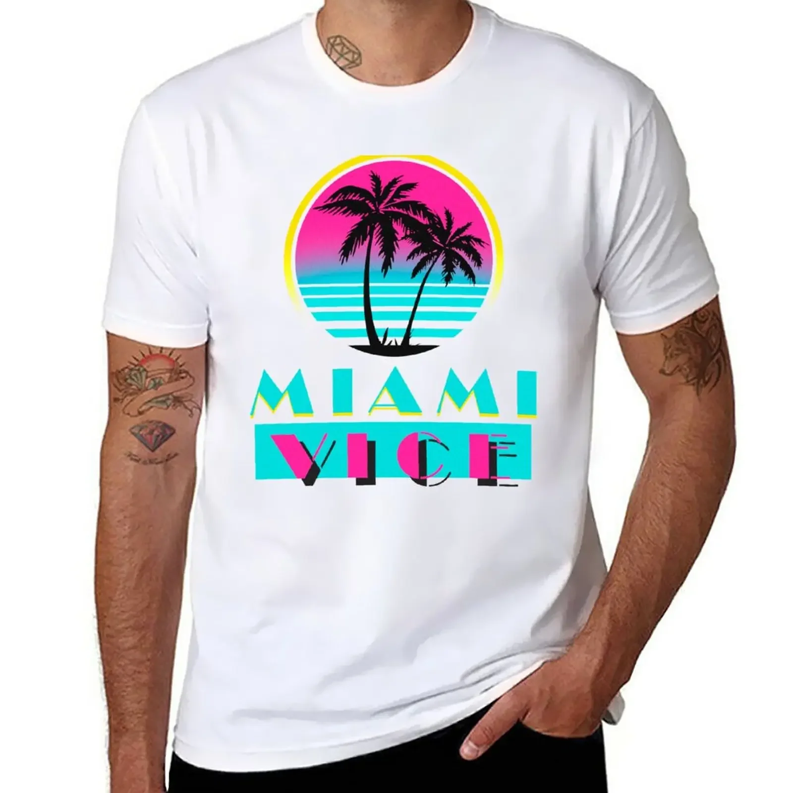 Miami Vice T-Shirt customized t shirts T-shirt short Short t-shirt t-shirts man mens cotton t shirts