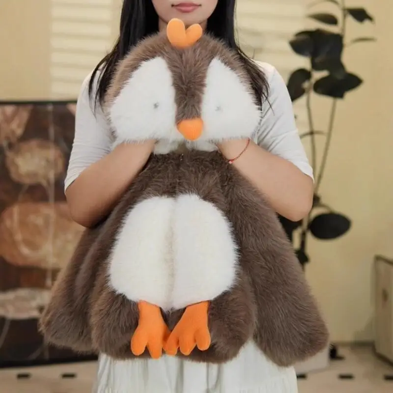 Winter Cartoon Eco-Friendly Fur Coat Boy Cute Keep Warm Hooded Cotton-Padded Jacket Girl Cute Fleece-Lined Thicken Mao Mao Tops