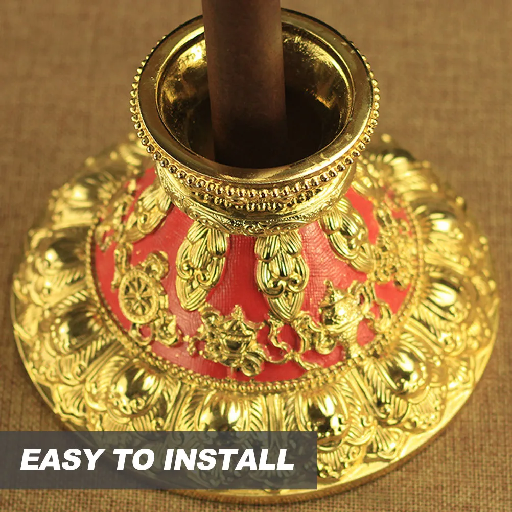 Prayer Wheel Stand Resin Material Compact Stable Base for Hand Held Tibetan Buddhist Prayer Wheel Desktop Display Holder - view 4