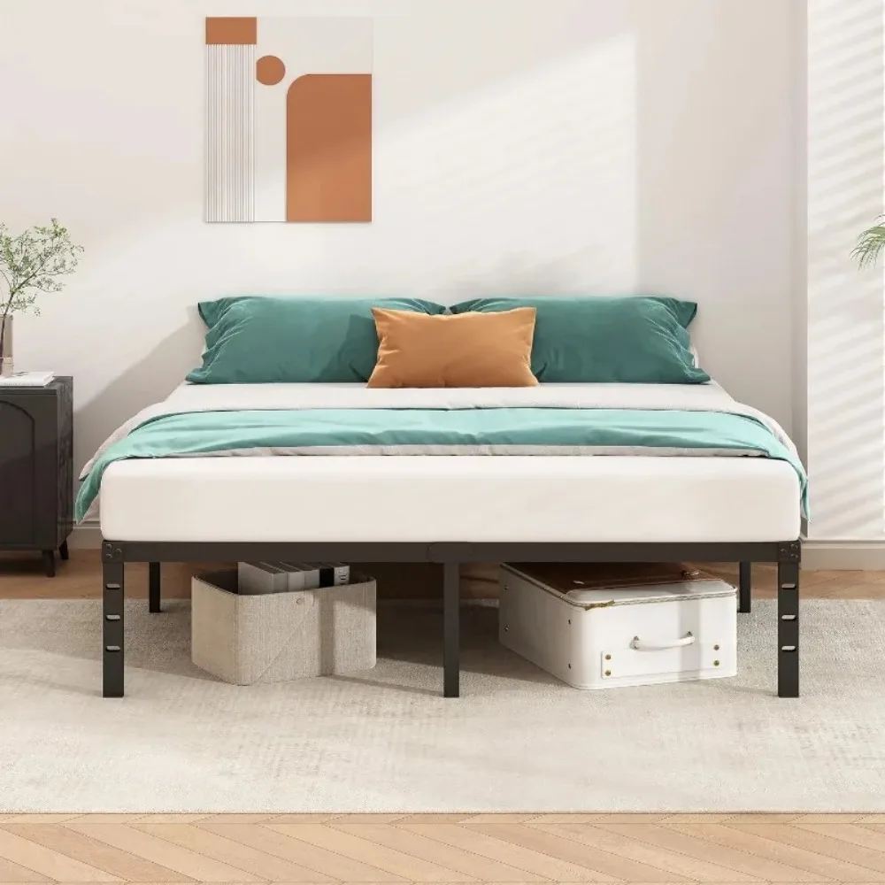 14 Inch Metal Platform Bed Frame, Full Size Bed with Heavy Duty Strong Support Slats, Easy to Assemble,Black image 5