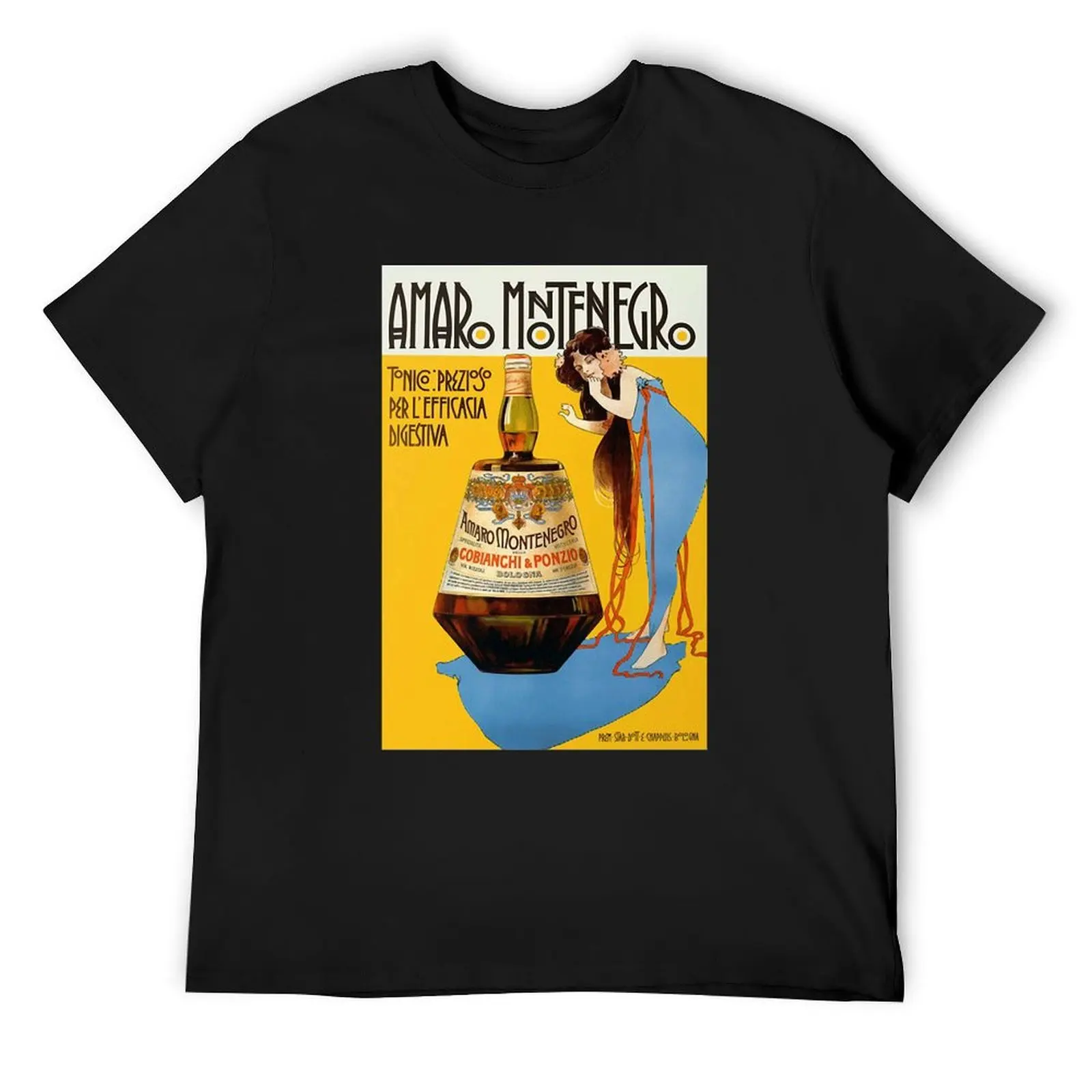 Amaro Montenegro Vintage Food&Drink T-Shirt customs design your own summer top t shirts for men pack