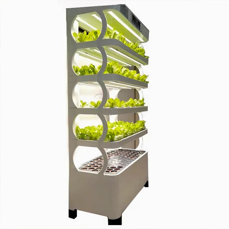 Smart Vertical Hydroponic Tower System - Automated Indoor Vegetable Growing Machine with LED Grow Lights for Home Garden view 6