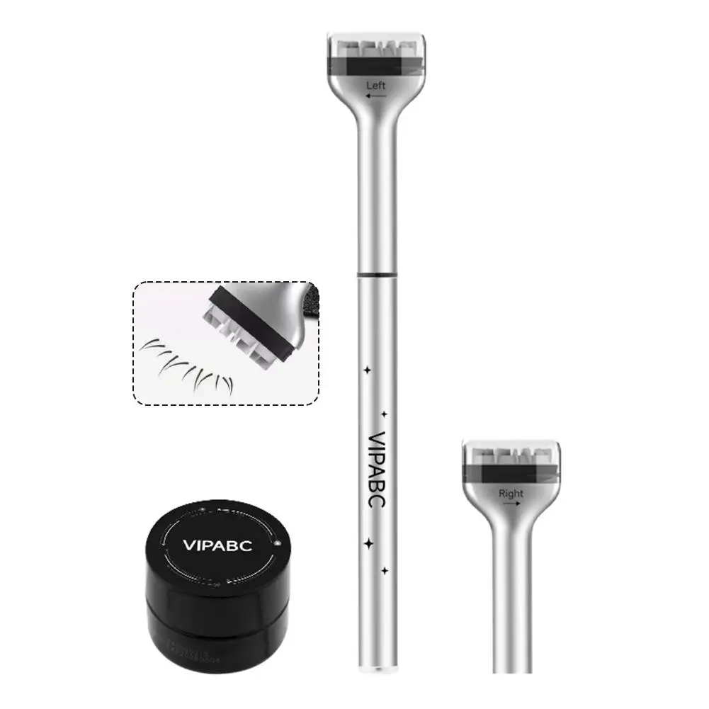 Waterproof Lower Eyelash Stamp Set New Easy To Use Quick Dry Eye Liner Portable 0.01mm Tip Lower Lash Stamp With Ink