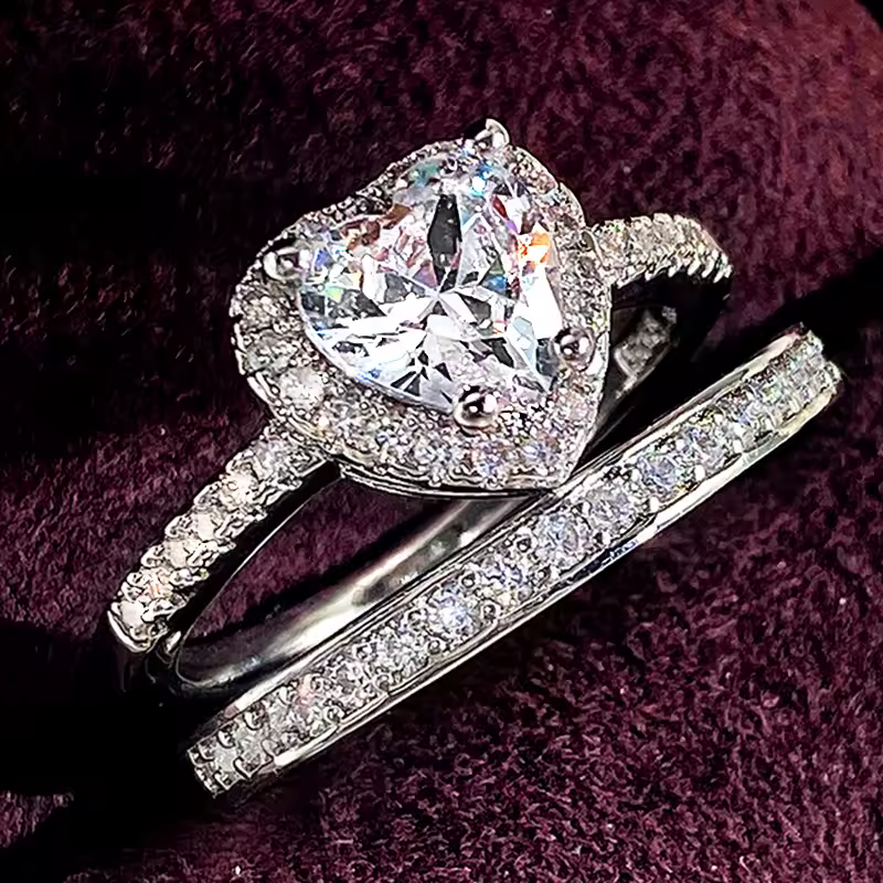 CAOSHI Fashion Wedding Ring Set Review, Square Zirconia Bridal Jewelry for Women image 7