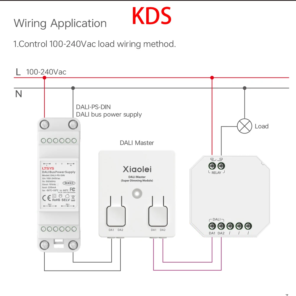 LTECH K سلسلة دالي دفع إلى 0-10 فولت وحدة التحكم الذكية KDA KPA ، دالي إلى Triac/ELV وحدة KDT ، PHSH-وحدة تبديل التتابع KDS KBS KMS