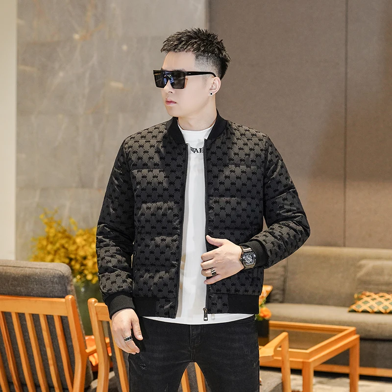 

Высококачественная мужская пуховая куртка с принтом, модный бренд Haome, новая зимняя модель, универсальное утепленное пуховое пальто