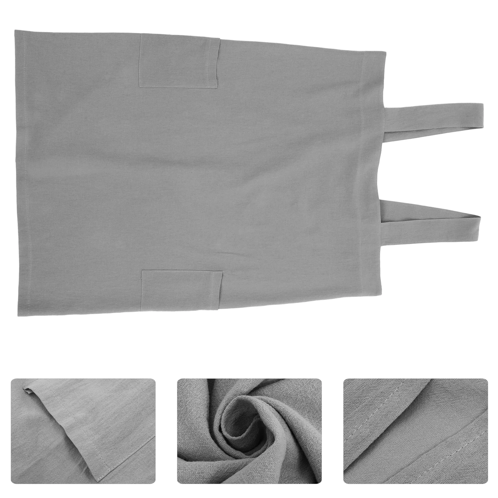 

Cotton Linen Cross Back Apron For Women Kitchen Cooking Baking Gardening With Pocket Comfortable Breathable Household