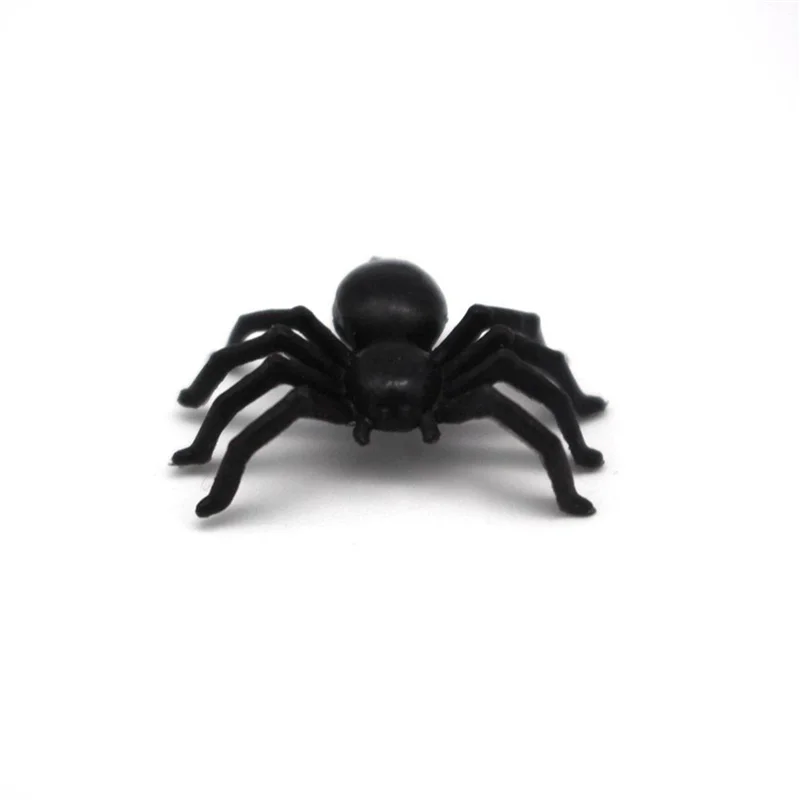 AINY-200X Plastic Black Spider Trick  Halloween Haunted House Prop Decor