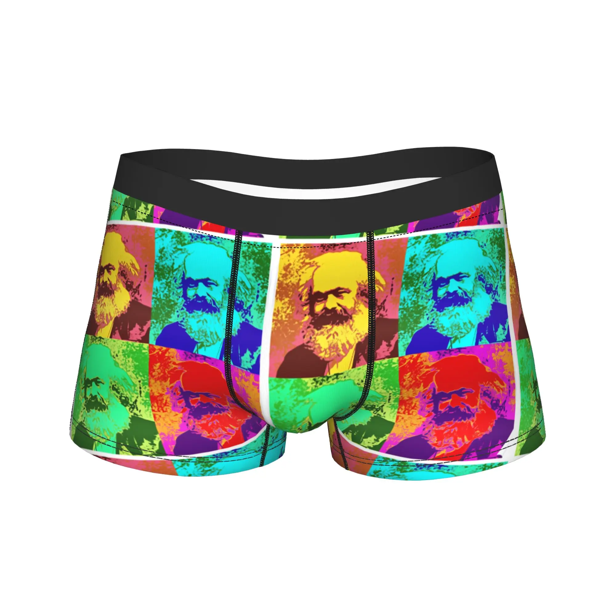 

Karl Marx Engels and Lenin Shorts Briefs Underwear High Quality Man Comfortable Boxer Shorts Custom DIY Plus Size Underpants