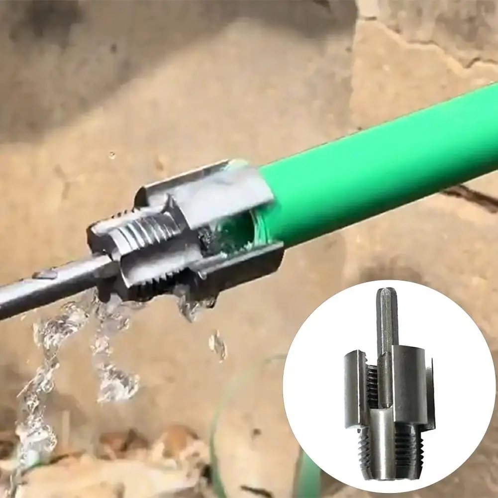 PVC Pipe Threader Kit 2025 Electric Drill Compatible 1/2'' 3/4'' Internal External Rethreading Maker Pipe Thread Cutting Tool fo