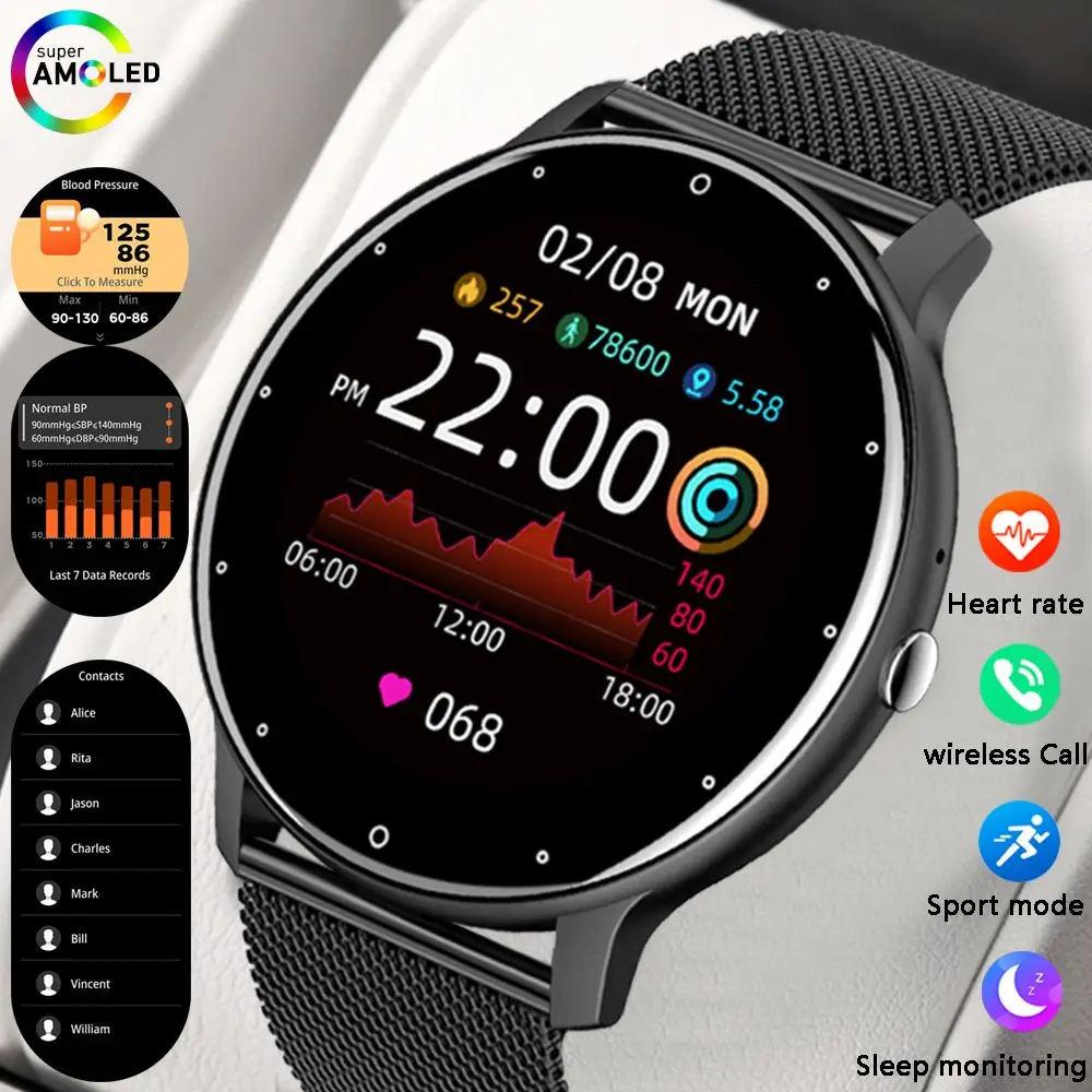 2024 New Smart Watch Men 1.28 inch HD Round Screen Bluetooth Call Sport Mode Health Monitoring IP67 Waterproof Smartwatch Women