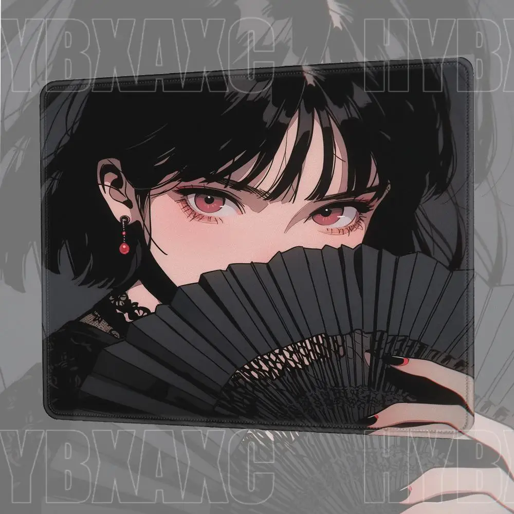 

Маска для девочек с управлением вентилятором, поверхностный коврик для мыши, игровой профессиональный скоростной коврик для мыши 45x40 см, высокоэластичный нескользящий коврик для мыши для киберспорта