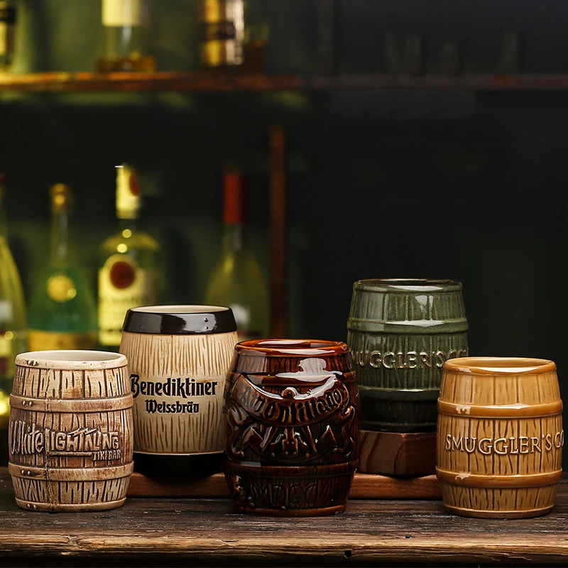 Bar Hawaiian Beer Cocktail Cups Funny Ceramic TiKi Cup Home Decor Decorative Vase Personalized Drinkware Water Mug Featured Gift
